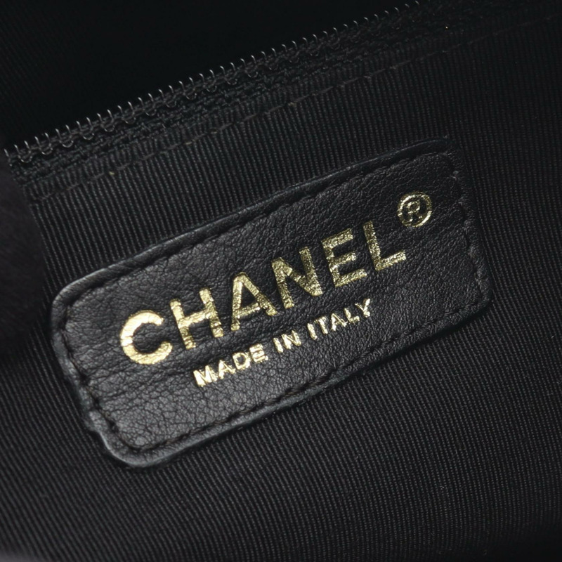 香奈兒 (CHANEL) 菱格紋鏈條肩背包,黑色粒面小牛皮,二手女款,金色五金-3