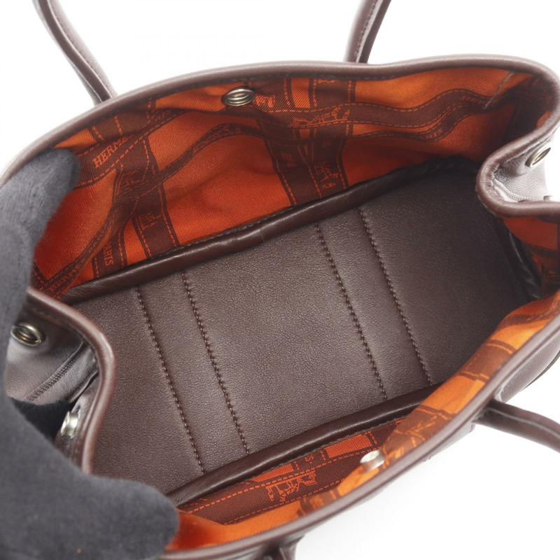 愛馬仕花園派對TTPM手提包,Swift皮革,棕色哈瓦那色,二手,SHW-2