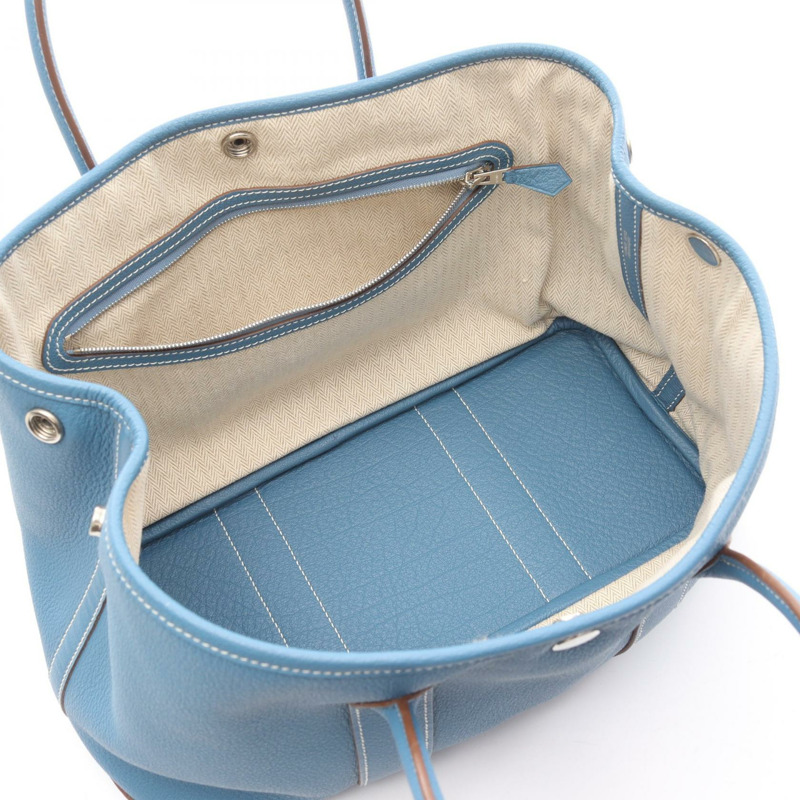 愛馬仕 Garden Party TPM 手提包 056076CK 水牛皮(印度水牛皮) 藍色 Azur 二手-2