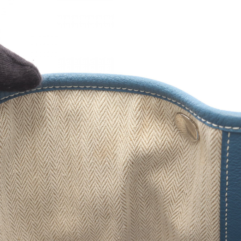 愛馬仕 Garden Party TPM 手提包 056076CK 水牛皮(印度水牛皮) 藍色 Azur 二手-5