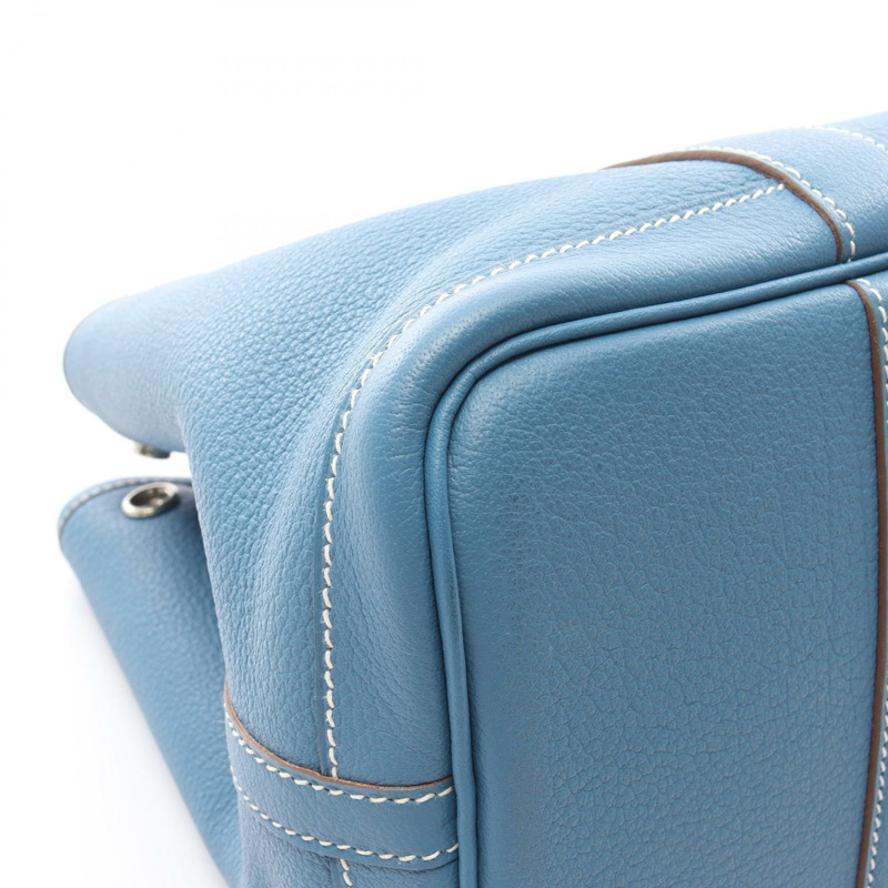 愛馬仕 Garden Party TPM 手提包 056076CK 水牛皮(印度水牛皮) 藍色 Azur 二手-7