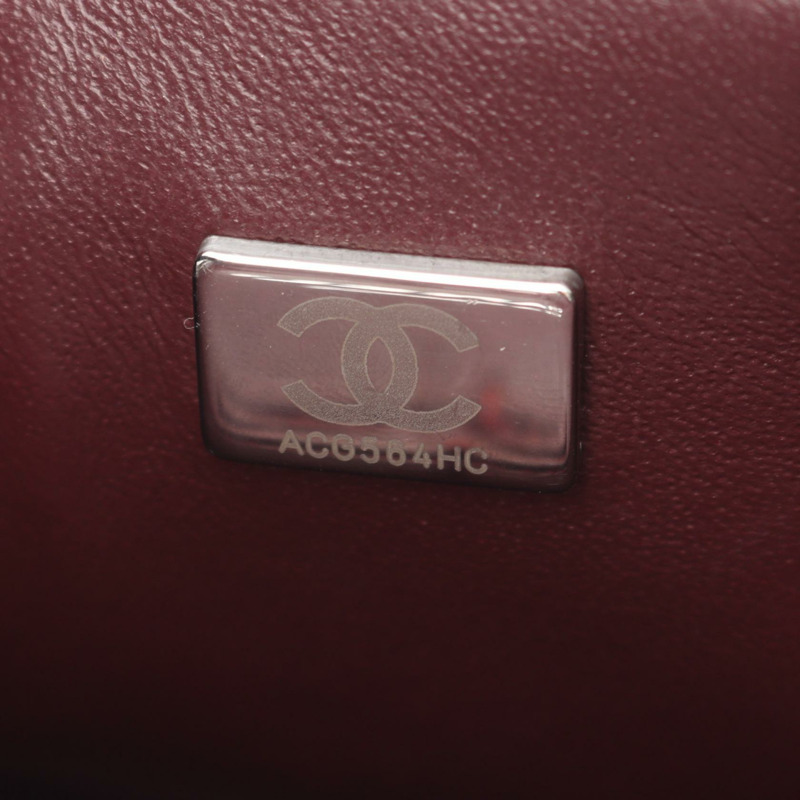 香奈兒 Matelasse W 翻蓋鏈條單背包 A01112 粒面小牛皮 黑色 二手 SHW CC-4