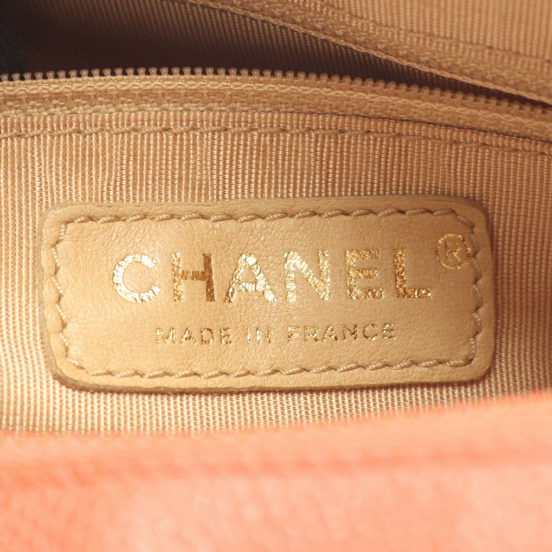 香奈兒 (CHANEL) Matelasse 單肩包 A20993 粒面小牛皮 橙色 二手 女士 金色五金-3