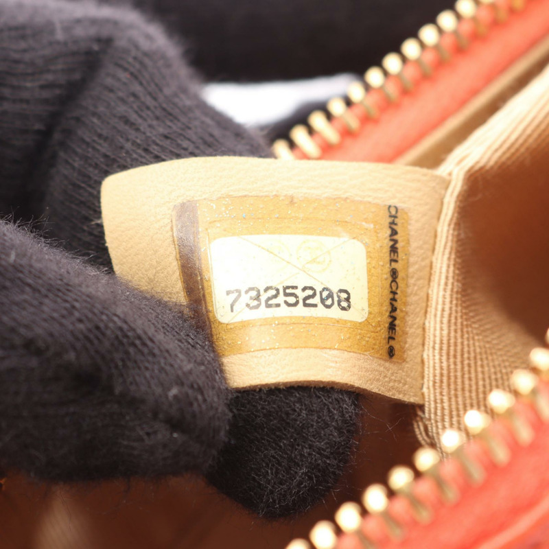 香奈兒 (CHANEL) Matelasse 單肩包 A20993 粒面小牛皮 橙色 二手 女士 金色五金-4