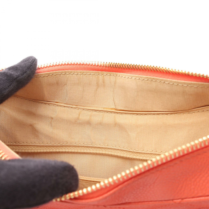 香奈兒 (CHANEL) Matelasse 單肩包 A20993 粒面小牛皮 橙色 二手 女士 金色五金-5