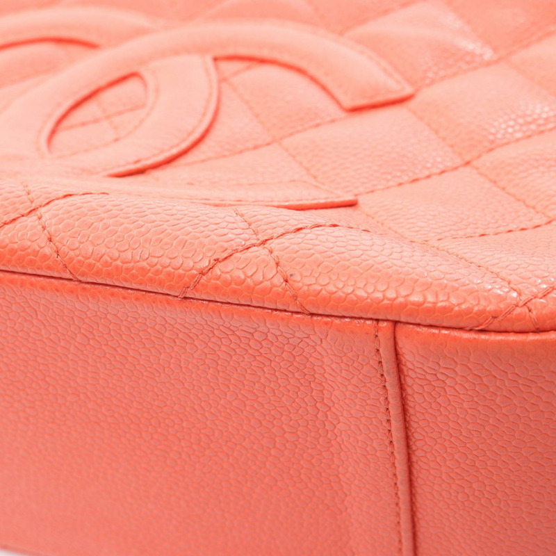 香奈兒 (CHANEL) Matelasse 單肩包 A20993 粒面小牛皮 橙色 二手 女士 金色五金-6