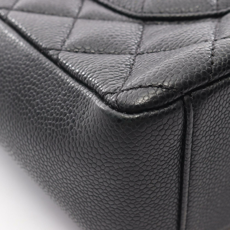 香奈兒 Matelasse PST 鏈肩背托特包，粒面小牛皮，黑色，二手，金色五金-9