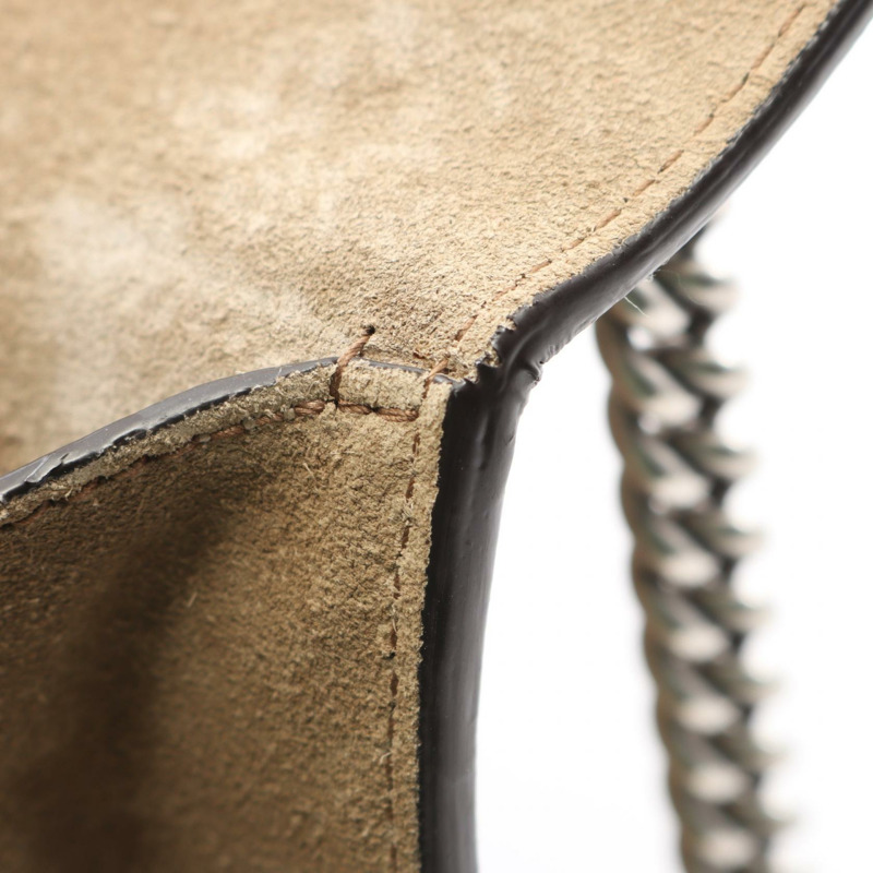 GUCCI Dionysus GG Supreme 鏈條肩背包 403348 帆布麂皮米色 二手-5