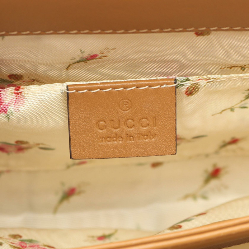GUCCI Ophidia 小號單肩包 503877 異國皮革 拉菲草 米色 多色 二手 女士-3