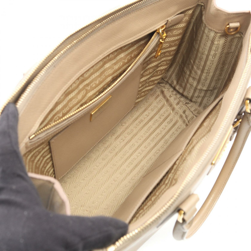 PRADA Galleria 肩斜背包 B1786S Saffiano 皮革 米色 二手-2