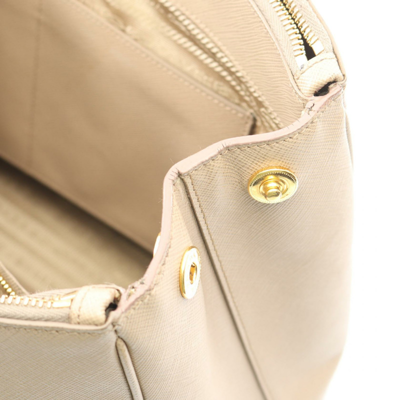 PRADA Galleria 肩斜背包 B1786S Saffiano 皮革 米色 二手-4