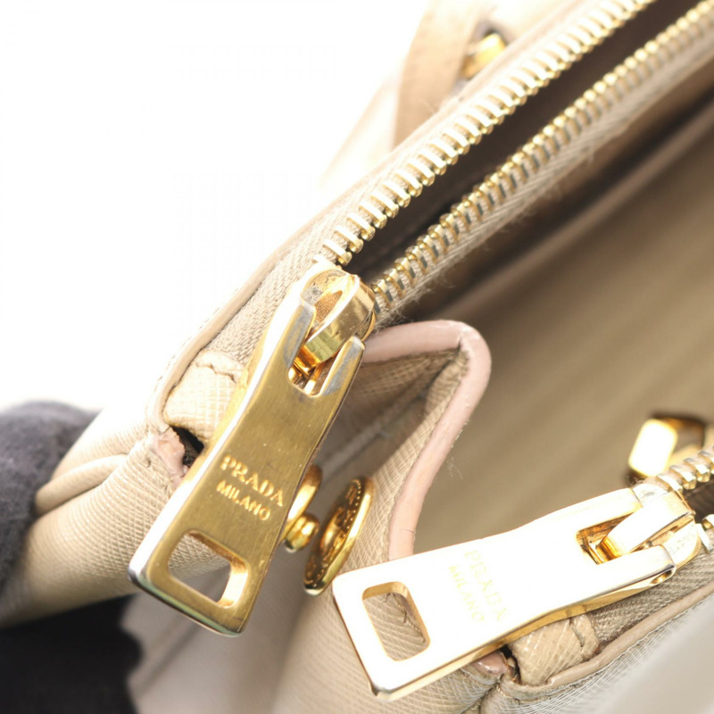 PRADA Galleria 肩斜背包 B1786S Saffiano 皮革 米色 二手-6