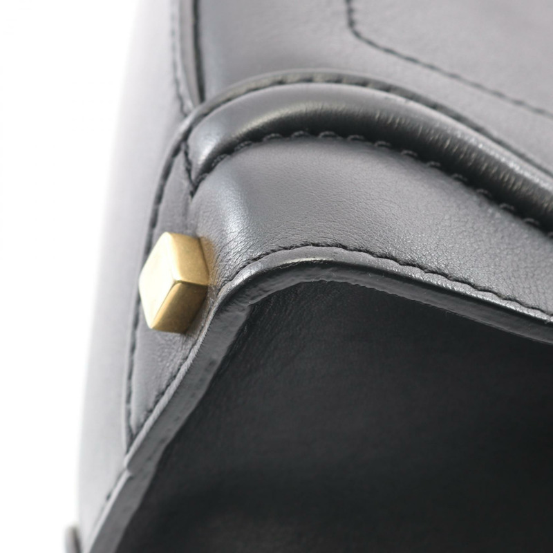 CELINE Luggage 微型購物手提包 167793 黑色皮革 二手 女士-7