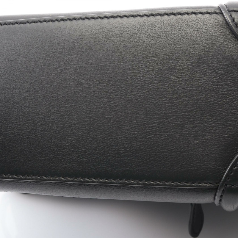 CELINE Luggage 微型購物手提包 167793 黑色皮革 二手 女士-9