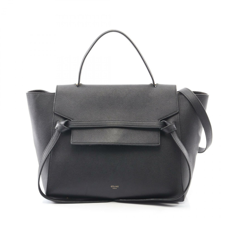 CELINE Belt Bag MINI 單肩手提包 176103 黑色真皮二手女款-0