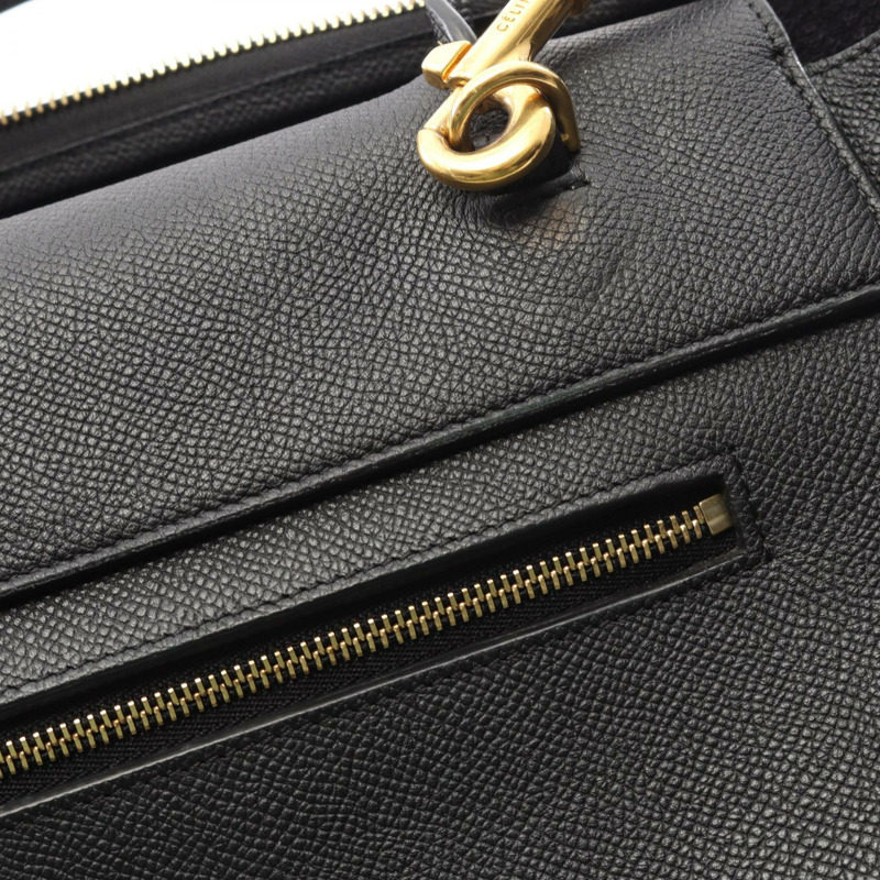 CELINE Belt Bag MINI 單肩手提包 176103 黑色真皮二手女款-8