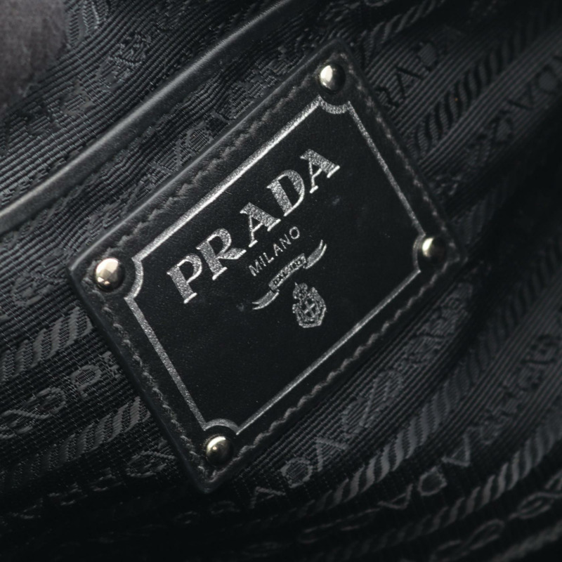 PRADA TESSUTOTESS + SOFT CA 單肩托特包 BN1841 尼龍皮革 黑色 二手-3
