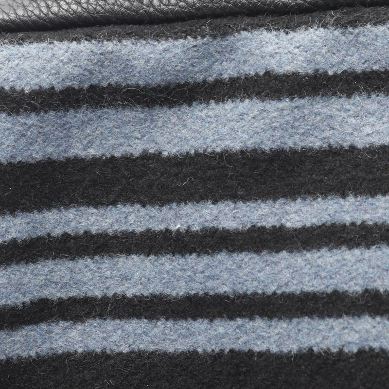 LOEWE 軍裝斜背包 XS 肩背包 羊毛皮革 黑色 二手-4