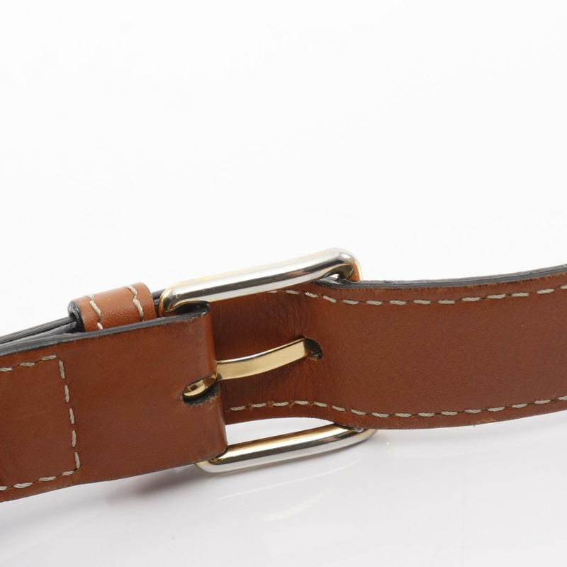 CELINE 經典 Triomphe 肩挎包 191242 帆布皮革棕色 二手-11