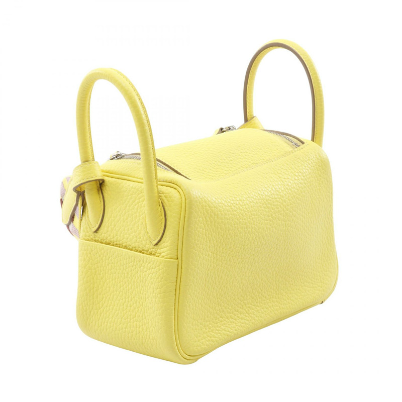 HERMES Lindy Mini Maxi-Quadrile 單肩斜背包 Taurillon Clemence 青檸色-1