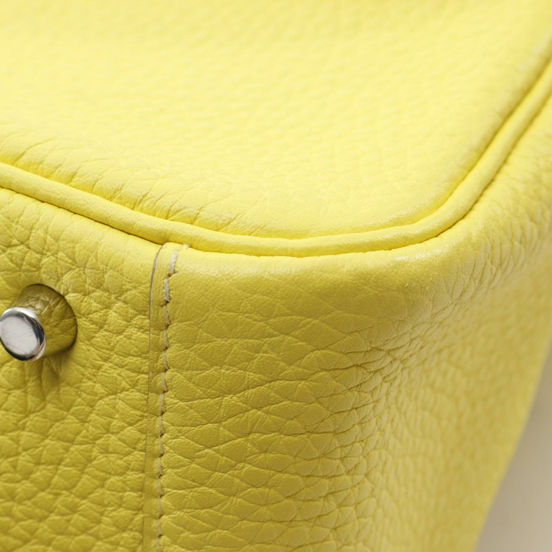 HERMES Lindy Mini Maxi-Quadrile 單肩斜背包 Taurillon Clemence 青檸色-5