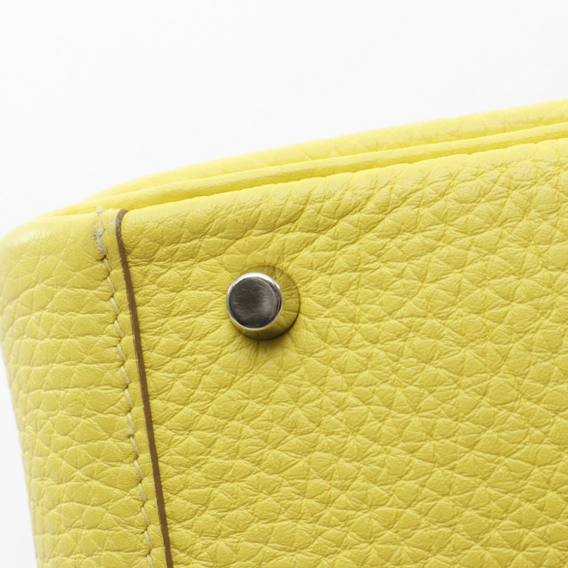 HERMES Lindy Mini Maxi-Quadrile 單肩斜背包 Taurillon Clemence 青檸色-6