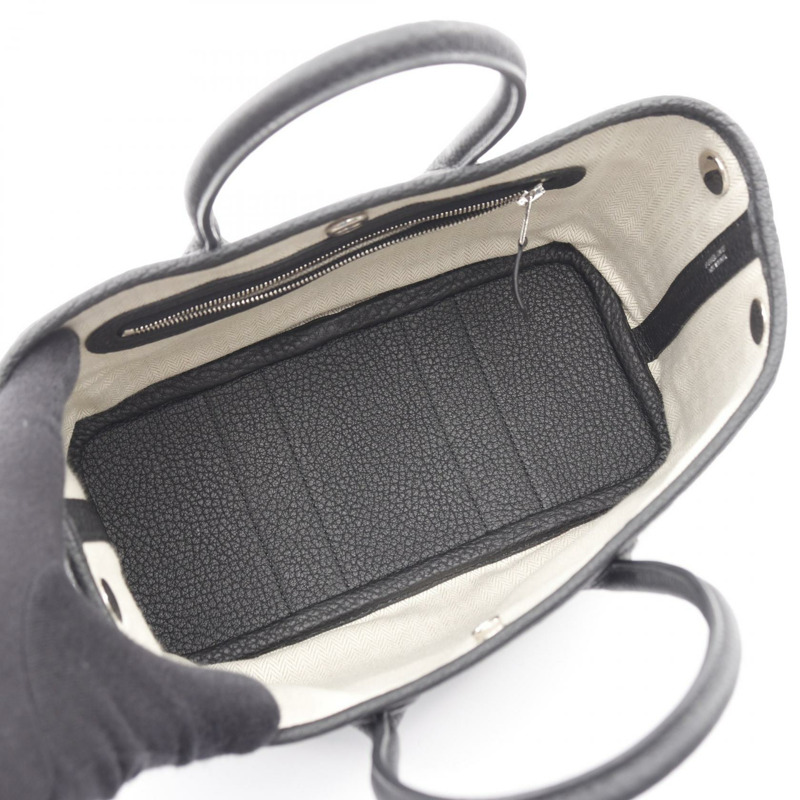 愛馬仕 Neo Garden 23 手袋 K Negonda 皮革 SHW 黑色 二手 女士-2