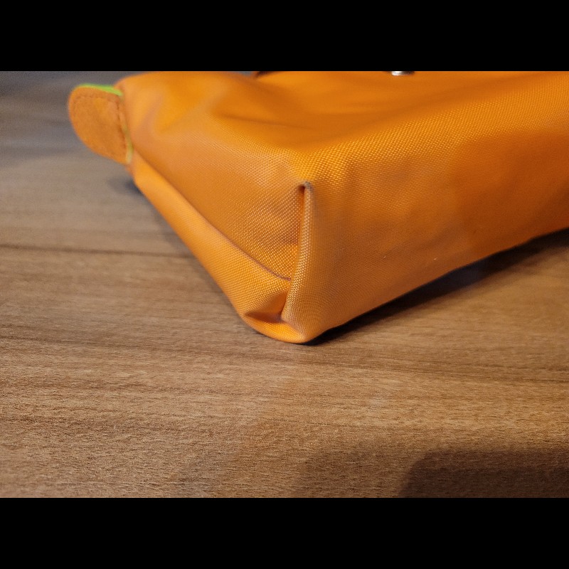 Longchamp 橘 迷你尼龍包 手提包 化妝包-6