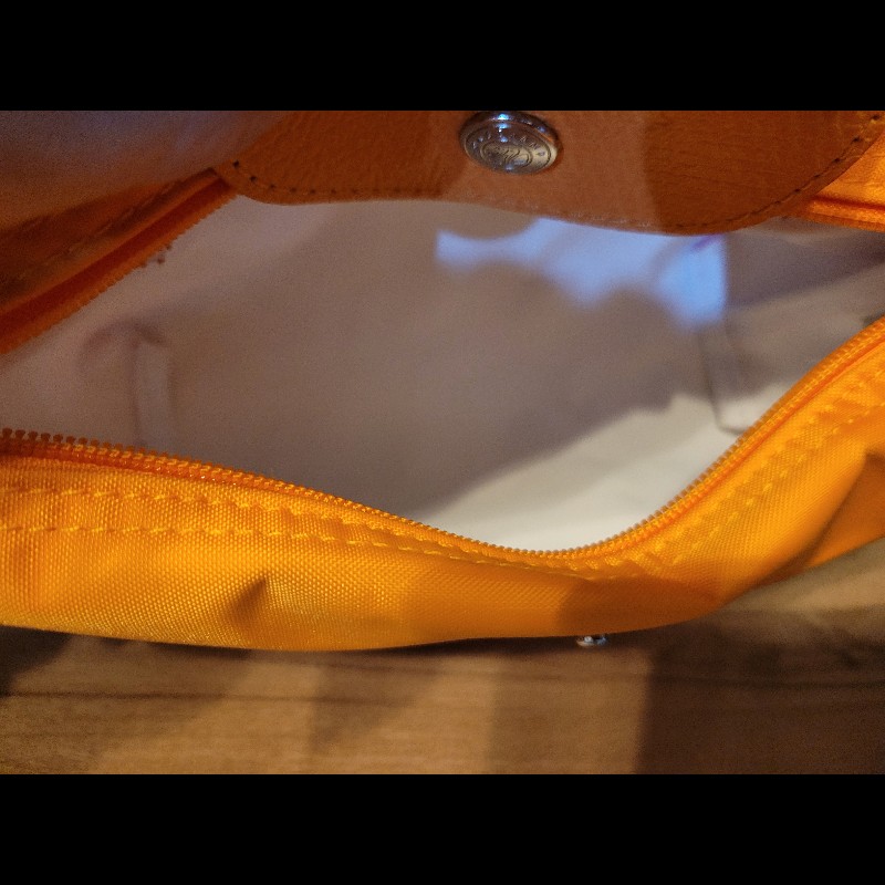 Longchamp 橘 迷你尼龍包 手提包 化妝包-8