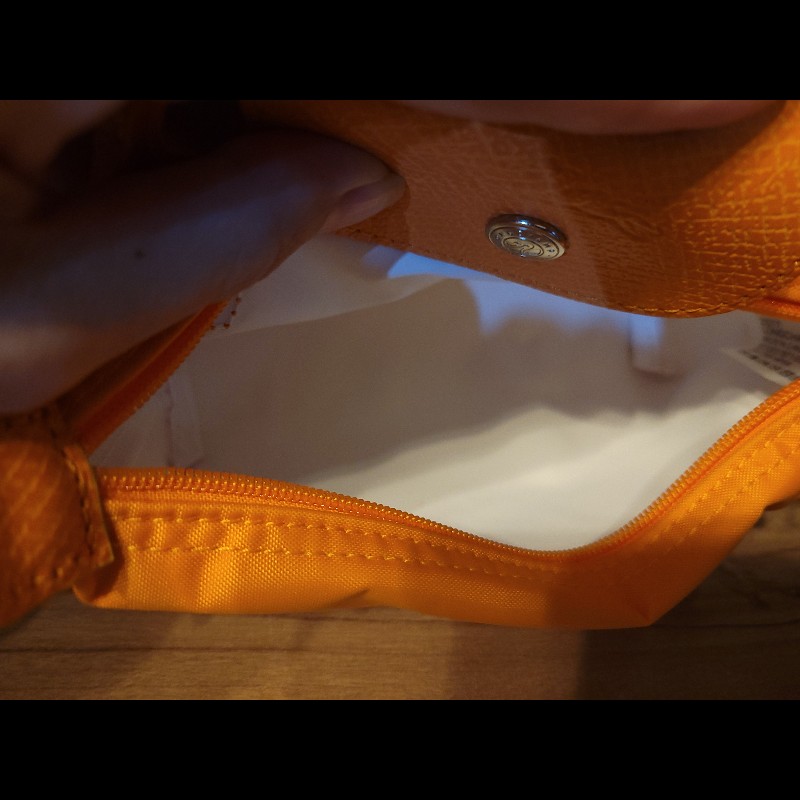 Longchamp 橘 迷你尼龍包 手提包 化妝包-9