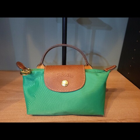 Longchamp 綠 手提包 化妝包