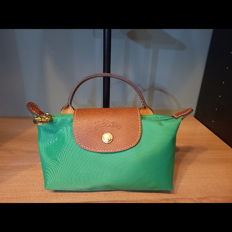 Longchamp 綠 迷你尼龍包 手提包 化妝包-0