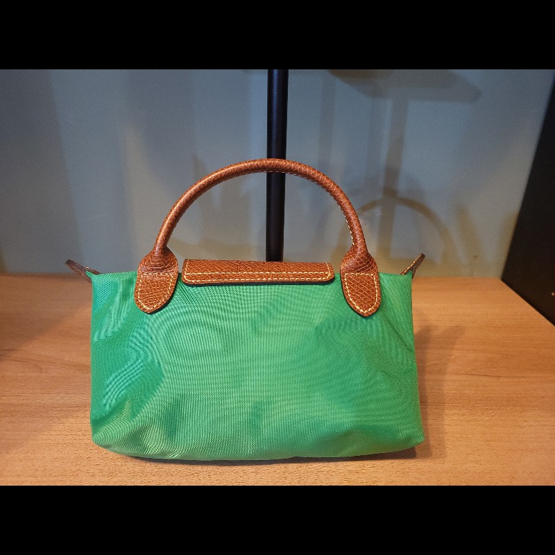 Longchamp 綠 迷你尼龍包 手提包 化妝包-1
