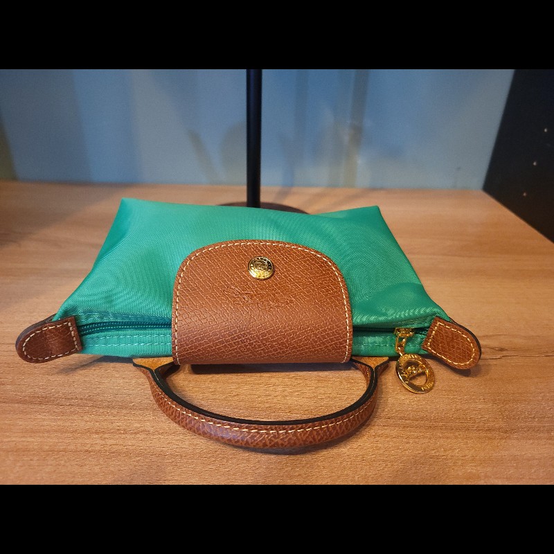 Longchamp 綠 迷你尼龍包 手提包 化妝包-3