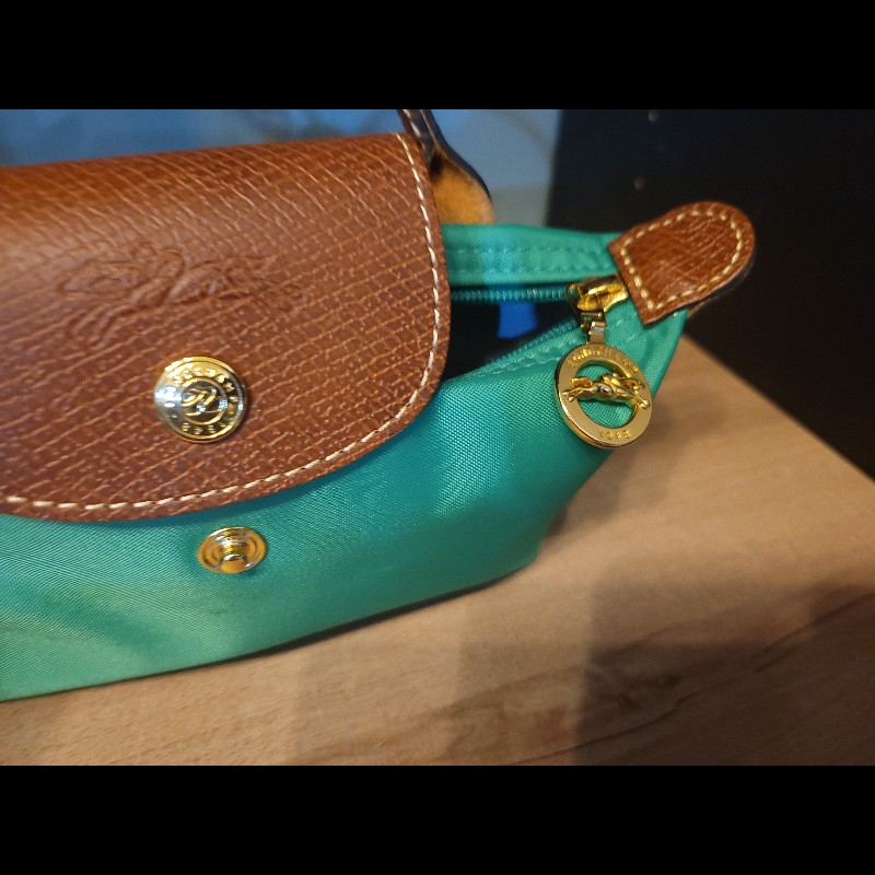 Longchamp 綠 迷你尼龍包 手提包 化妝包-4