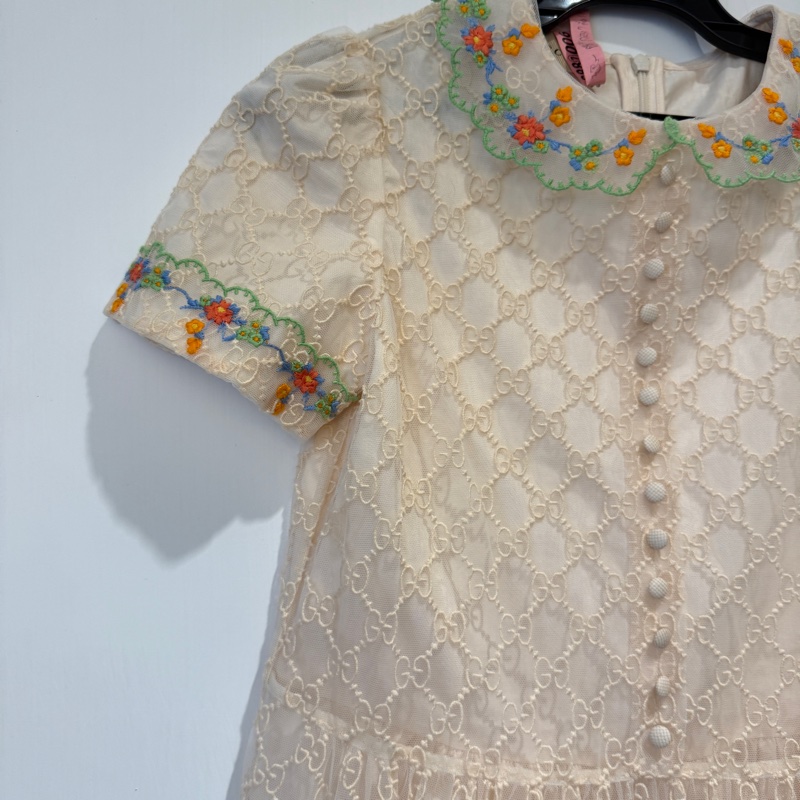 Gucci 蕾絲洋裝 大童💕💕-3