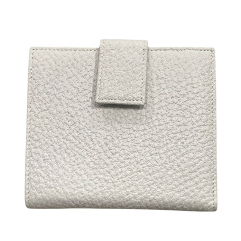GUCCI 古馳 131020 雙折中夾 皮革 白色 銀釦-1