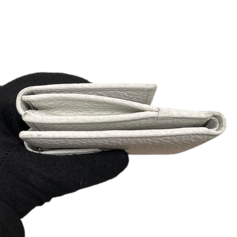 GUCCI 古馳 131020 雙折中夾 皮革 白色 銀釦-2