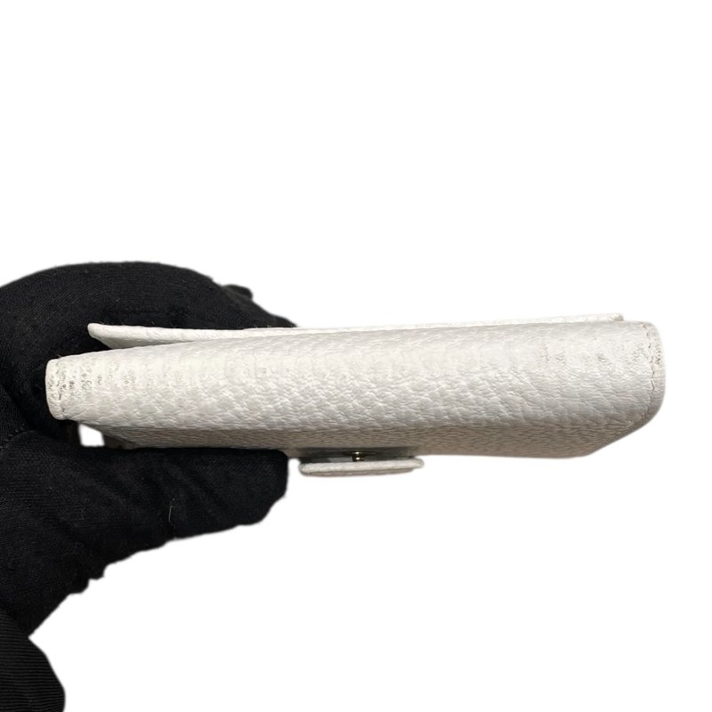 GUCCI 古馳 131020 雙折中夾 皮革 白色 銀釦-4