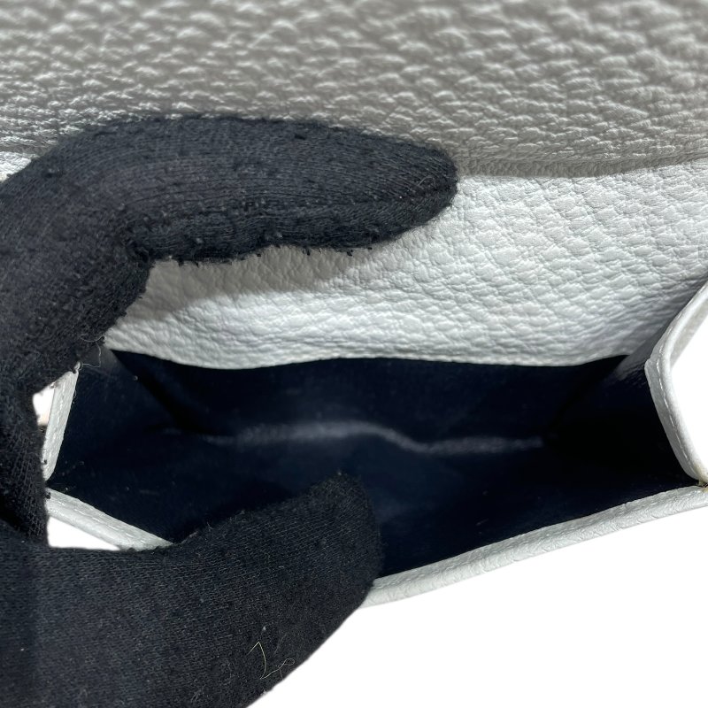 GUCCI 古馳 131020 雙折中夾 皮革 白色 銀釦-11