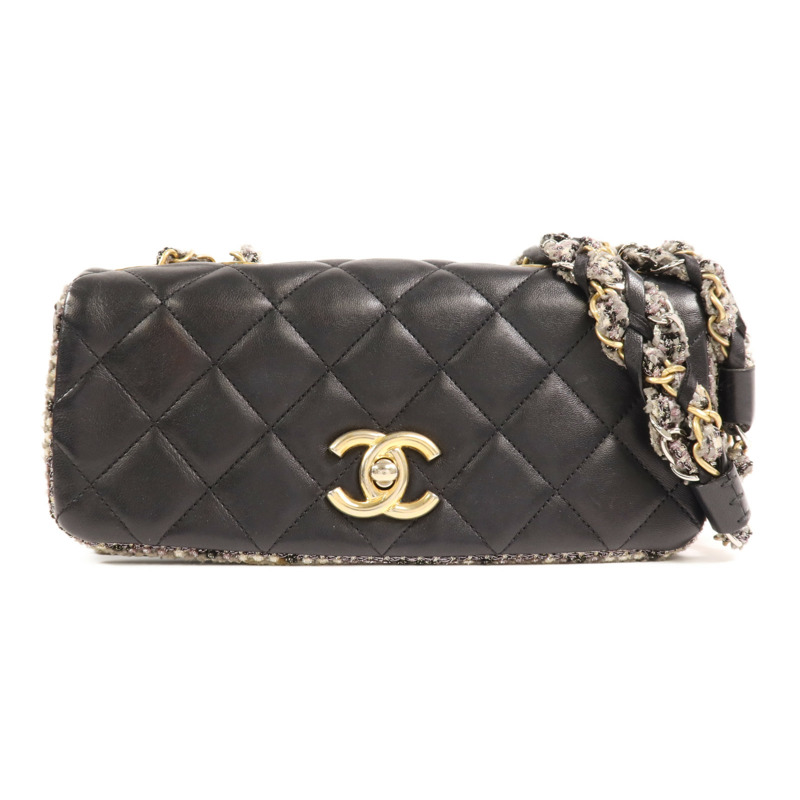 CHANEL 羊皮皮革Shoulder Bag金扣肩背袋-0