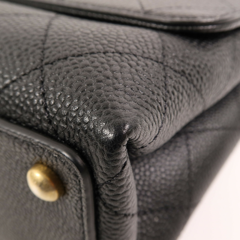 CHANEL 牛皮皮革2 Way Shoulder Bag金扣手挽肩背兩用袋-8