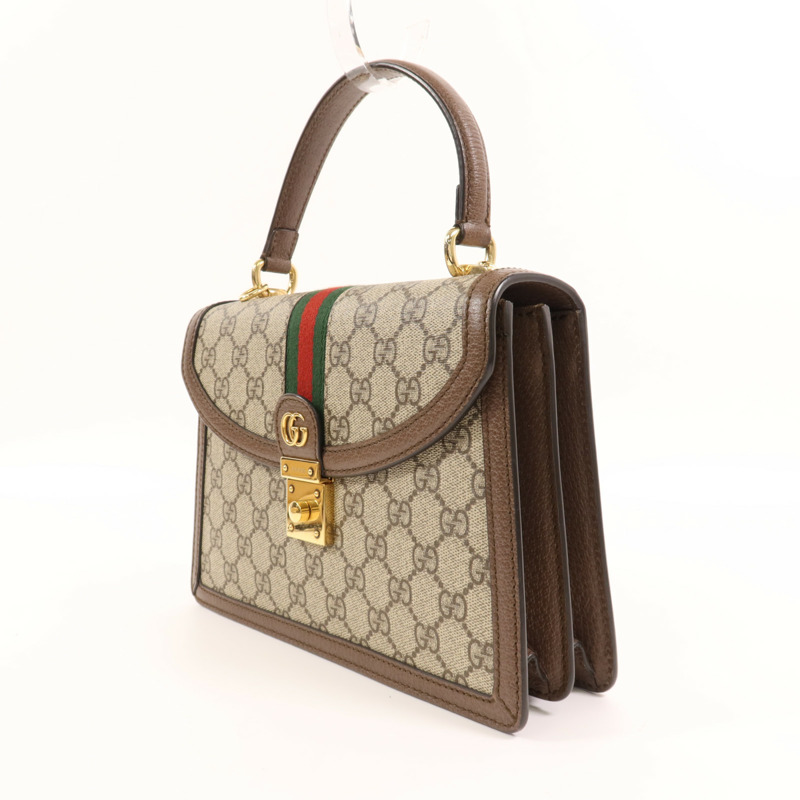 GUCCI 塗層帆布Top Handle金扣手挽肩背兩用袋-2