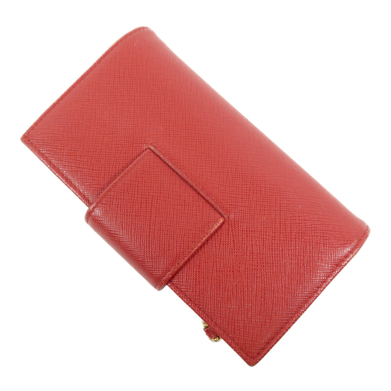 PRADA Saffiano皮革Wallet金扣錢包-3