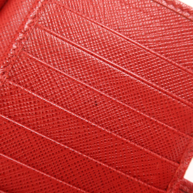 PRADA Saffiano皮革Wallet金扣錢包-14