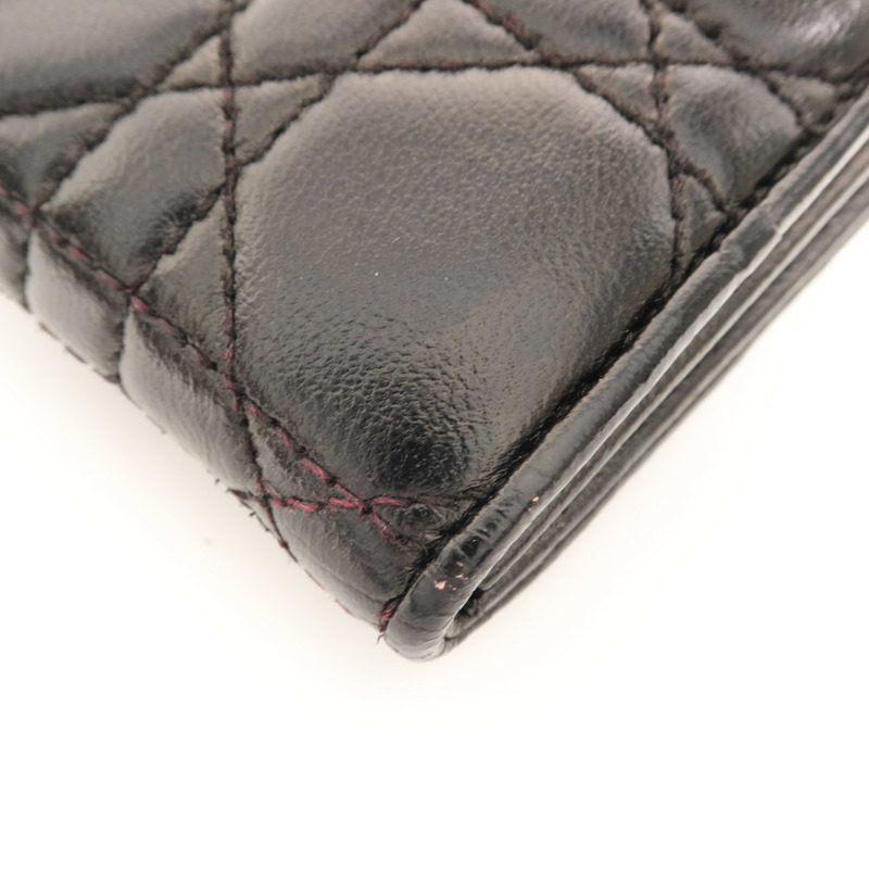 Dior 羊皮皮革Long Wallet銀扣長錢包-9