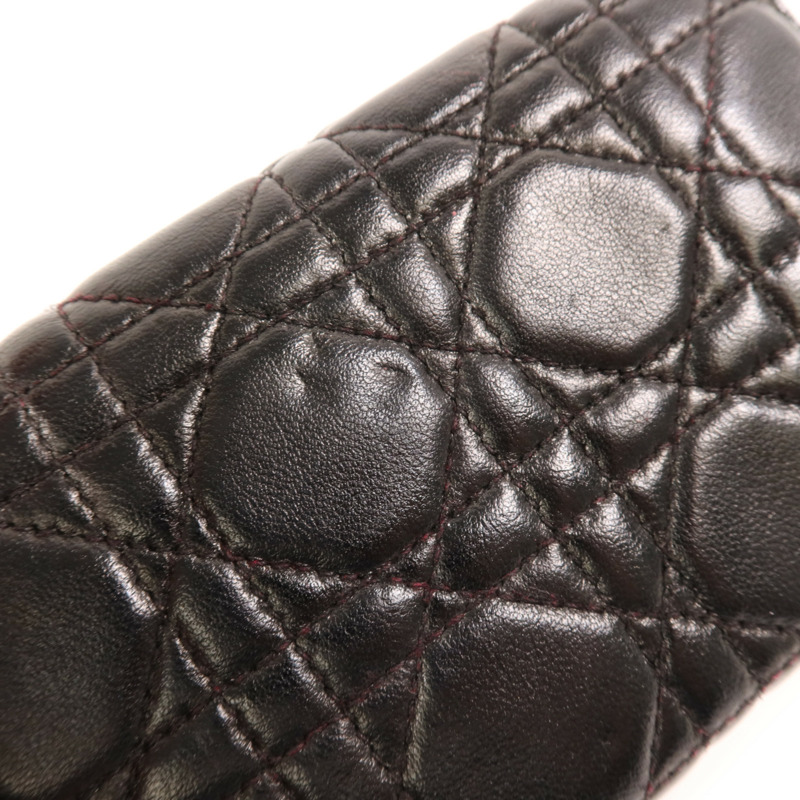 Dior 羊皮皮革Long Wallet銀扣長錢包-17