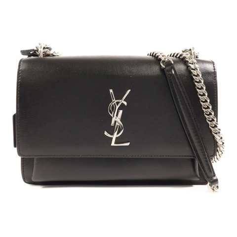 YVES SAINT LAURENT 牛皮皮革Sunset Medium銀扣肩背袋