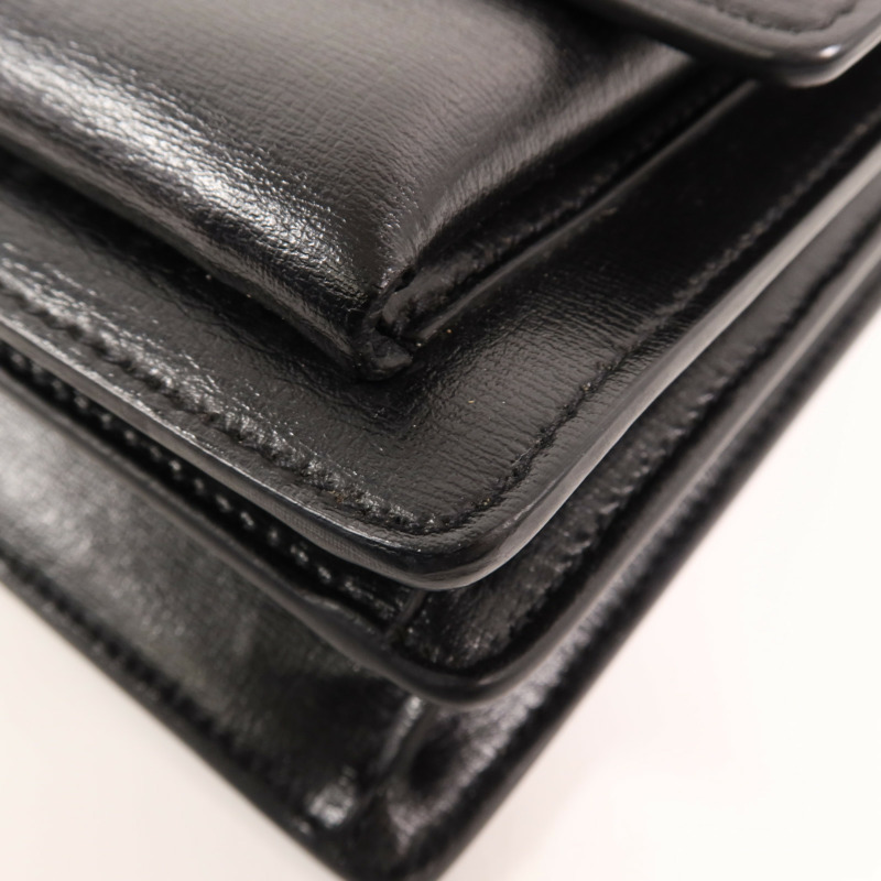 YVES SAINT LAURENT 牛皮皮革Sunset Medium銀扣肩背袋-8