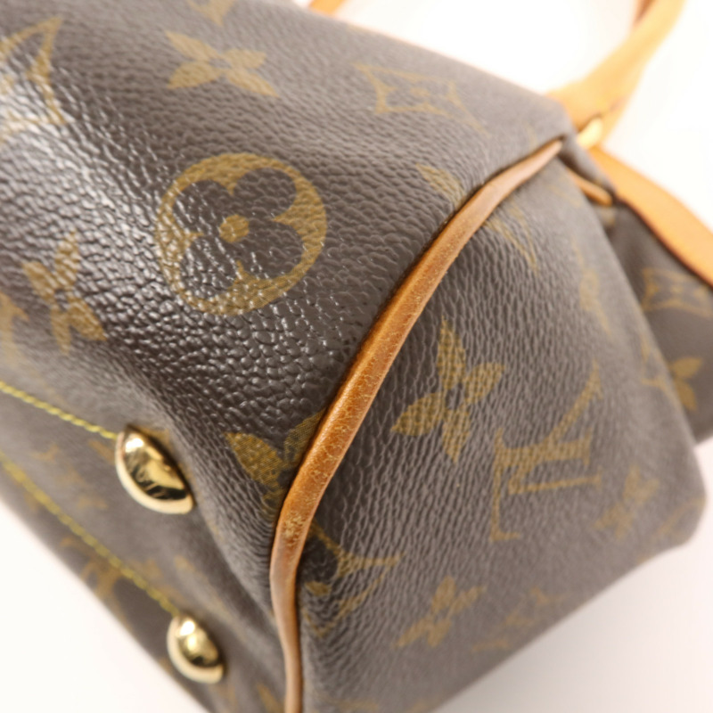 LOUIS VUITTON Monogram Tivoli PM金扣手挽袋-7